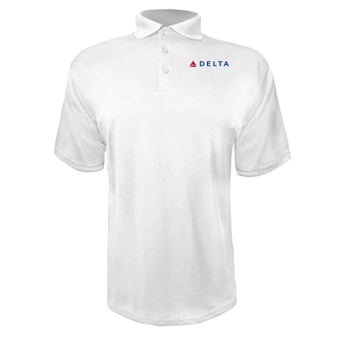 Delta Airlines men's polyester polo in White
