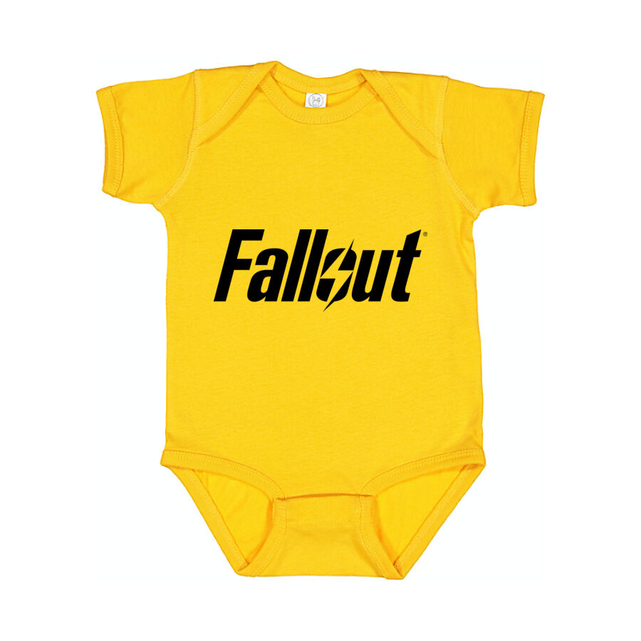 Fallout Black Logo Baby Romper Onesie - Yellow