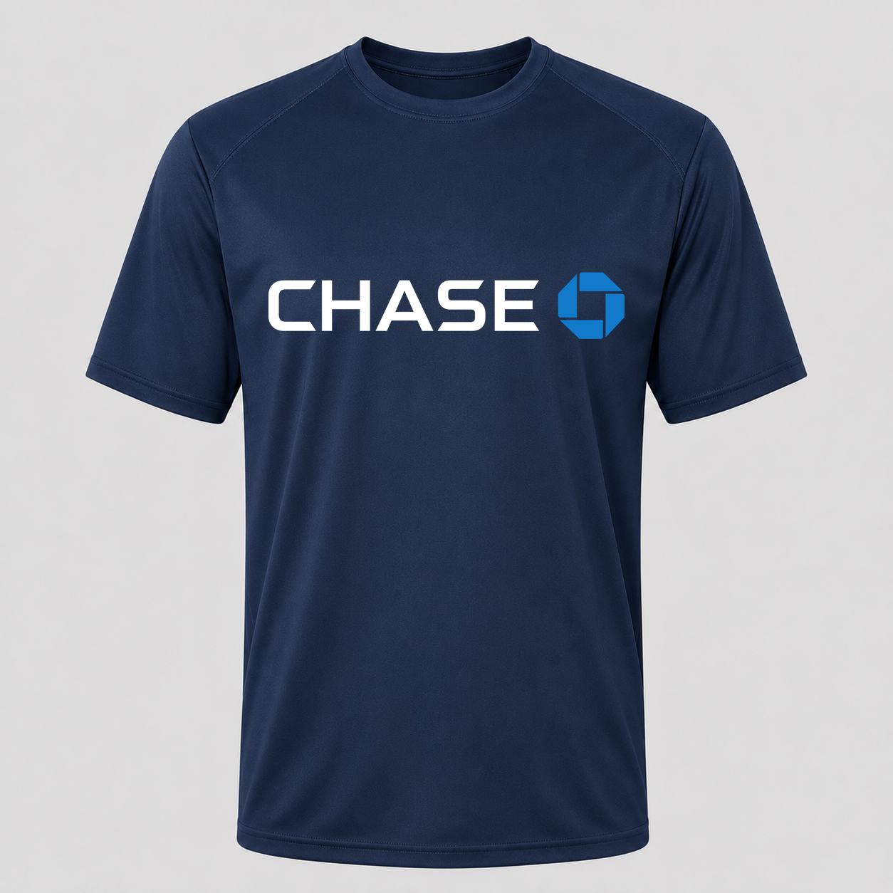 Men's Chase White Performance T-Shirt - Navy