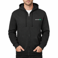Android White Zipper Hoodie - Black