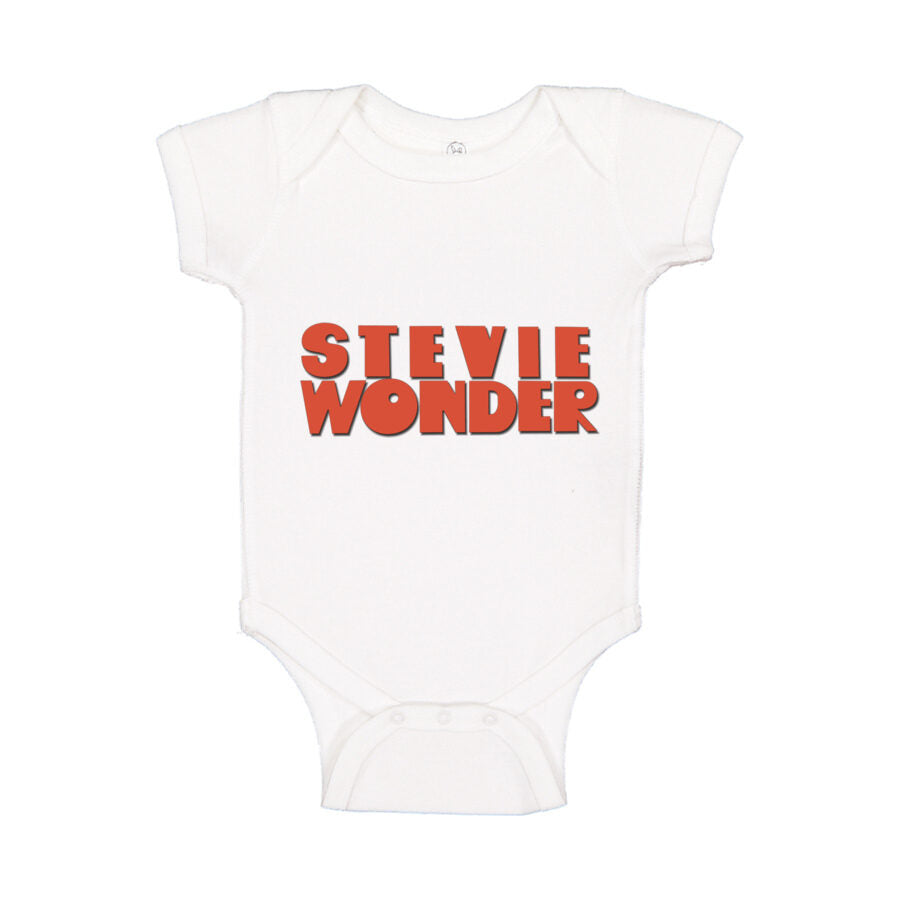 Stevie Wonder Baby Romper Onesie - White