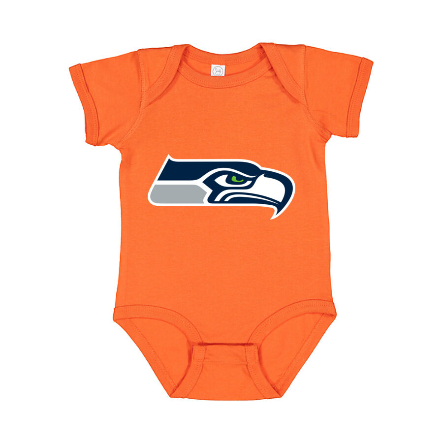 Seattle Seahawks Baby Romper Onesie - Orange
