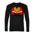Men's Marcos Pizza Polyester Long Sleeve T-Shirt - Black