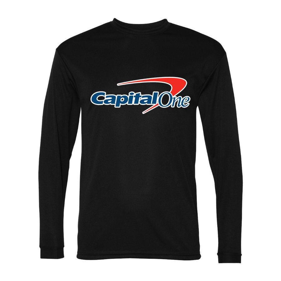Men's Capital One Polyester Long Sleeve T-Shirt - Black