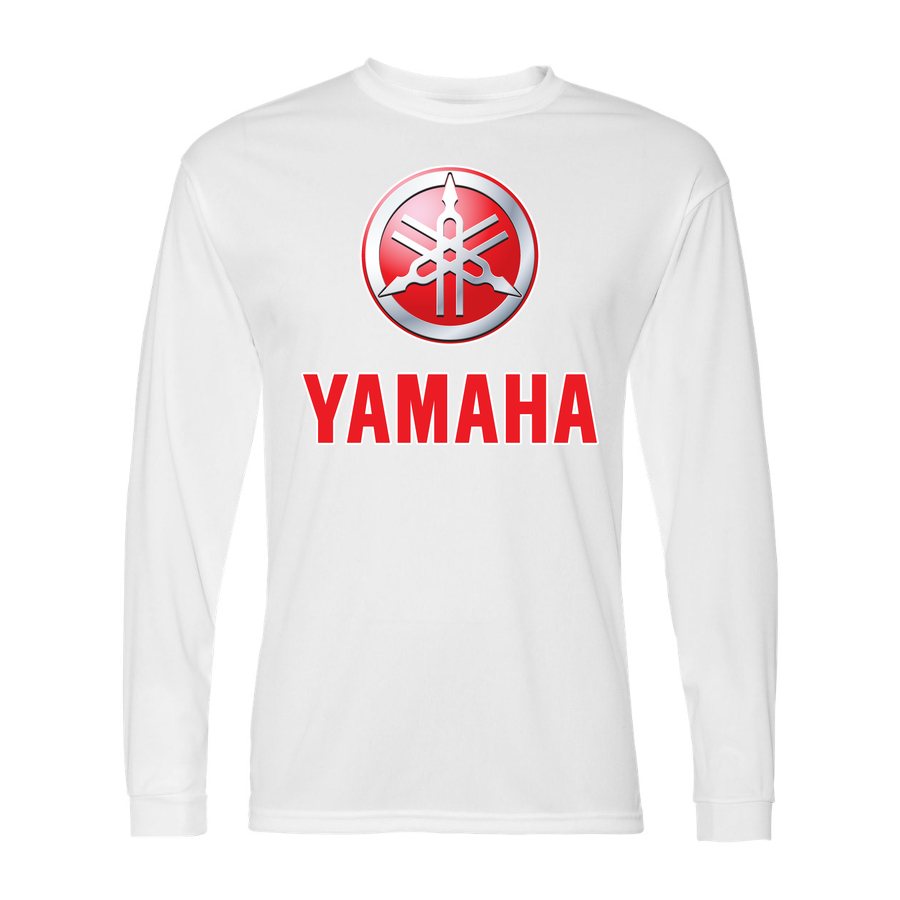 Men's YAMAHA Polyester Long Sleeve T-Shirt - White