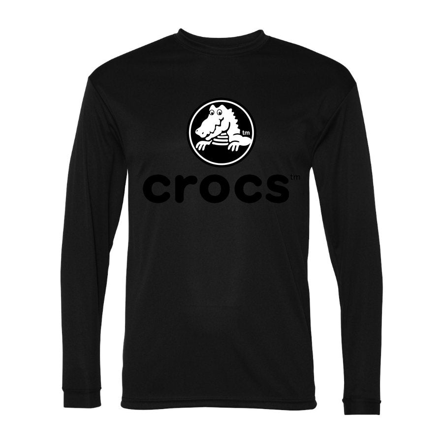 Men's Crocs Polyester Long Sleeve T-Shirt - Black