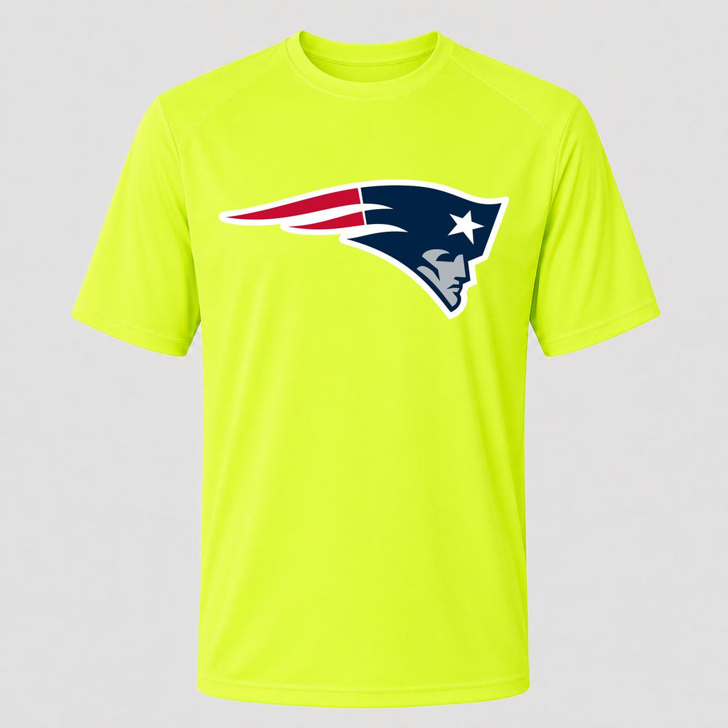 Men's New England Patriots Performance T-Shirt - Safety Green