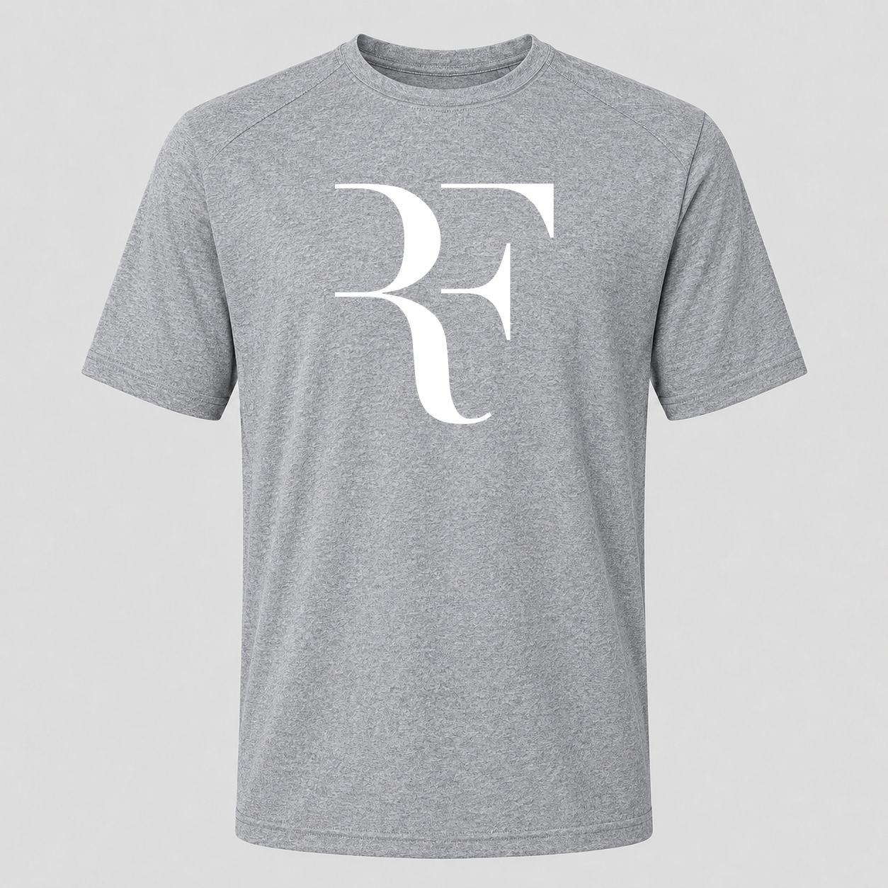 Men's Roger Federer White Performance T-Shirt - Gray