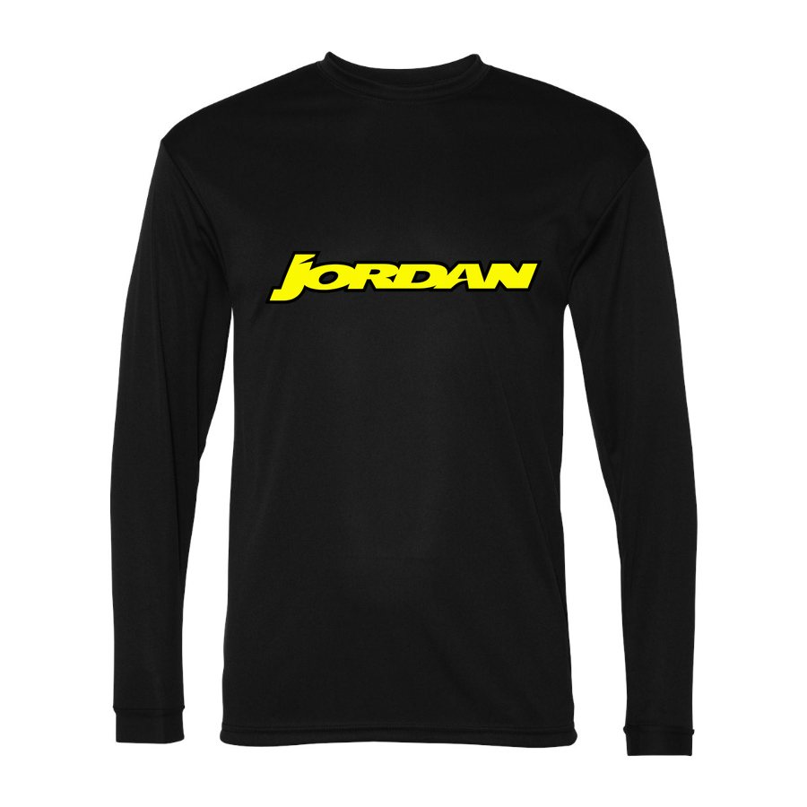 Men's Jordan Grand Prix Polyester Long Sleeve T-Shirt - Black