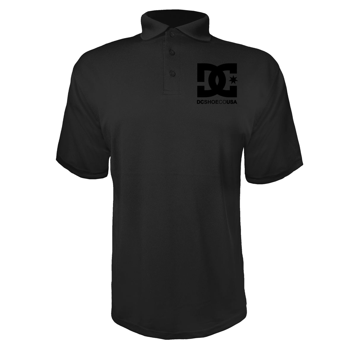 DC men's polyester polo in Black