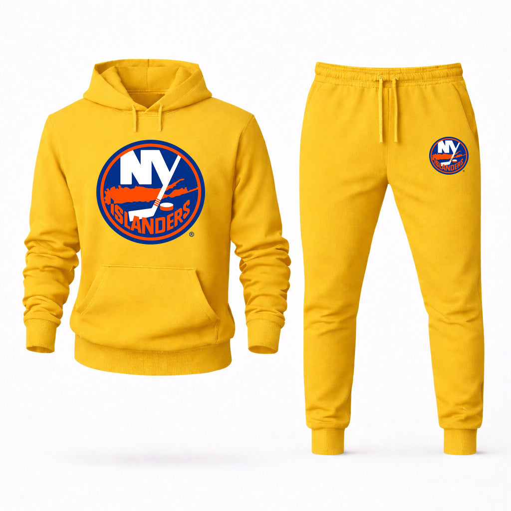 New York Islanders Hoodie and Joggers Set - Yellow