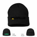 Caterpillar Black Yellow Beanie Hat