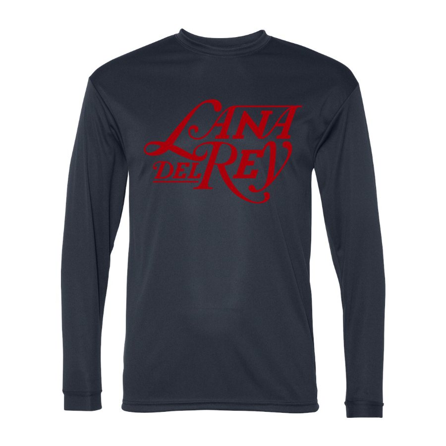 Men's Lana Del Rey Polyester Long Sleeve T-Shirt - Navy