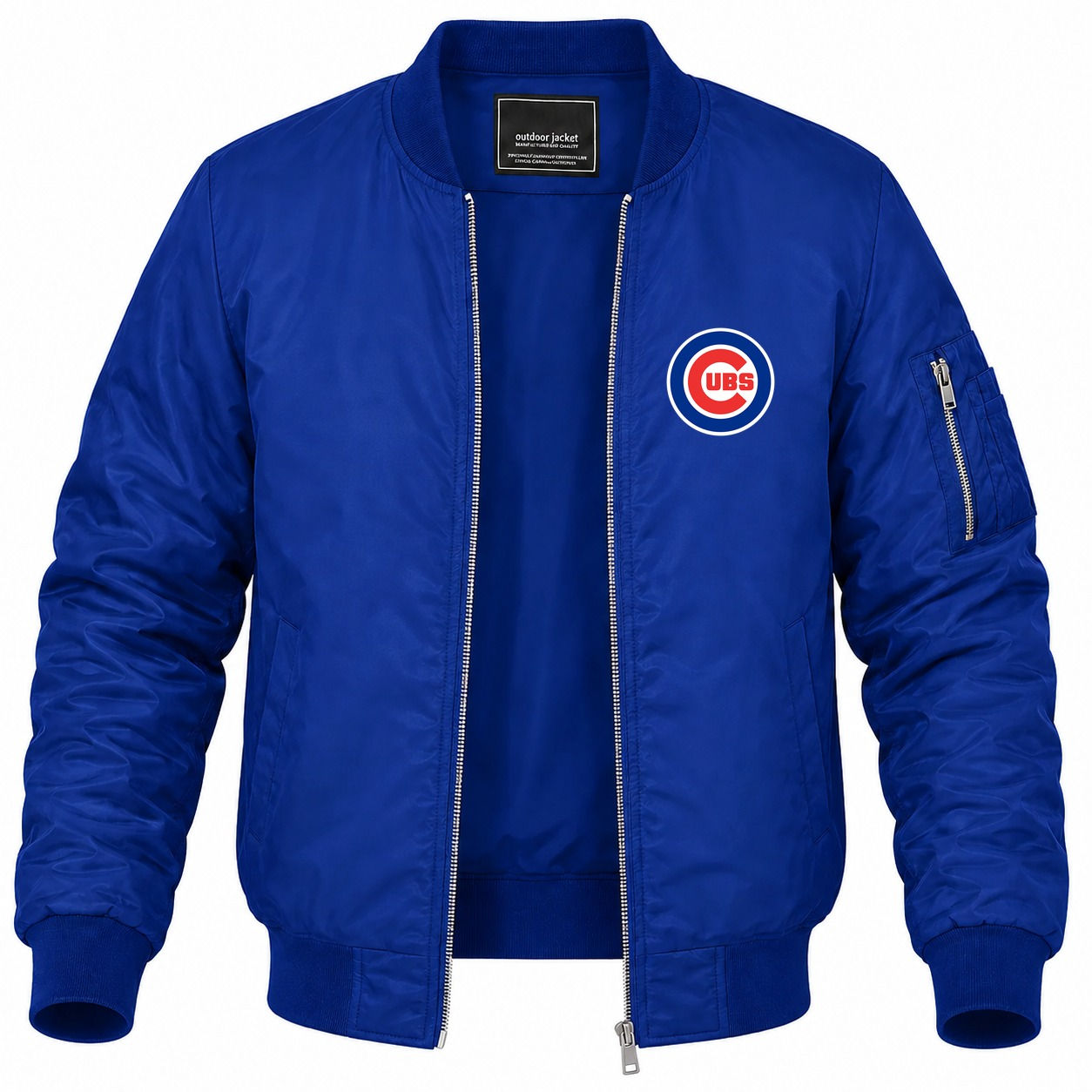 Men's Chicago Cubs Lightweight Bomber Jacket - Blue