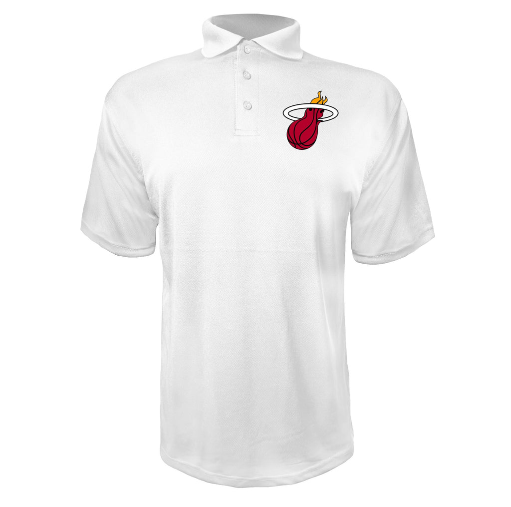 Miami Heat White polyester polo