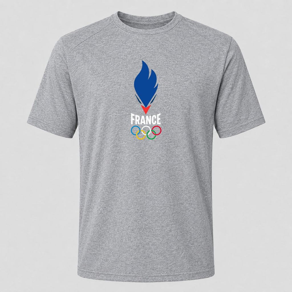 Men's France 2024 White Performance T-Shirt - Gray