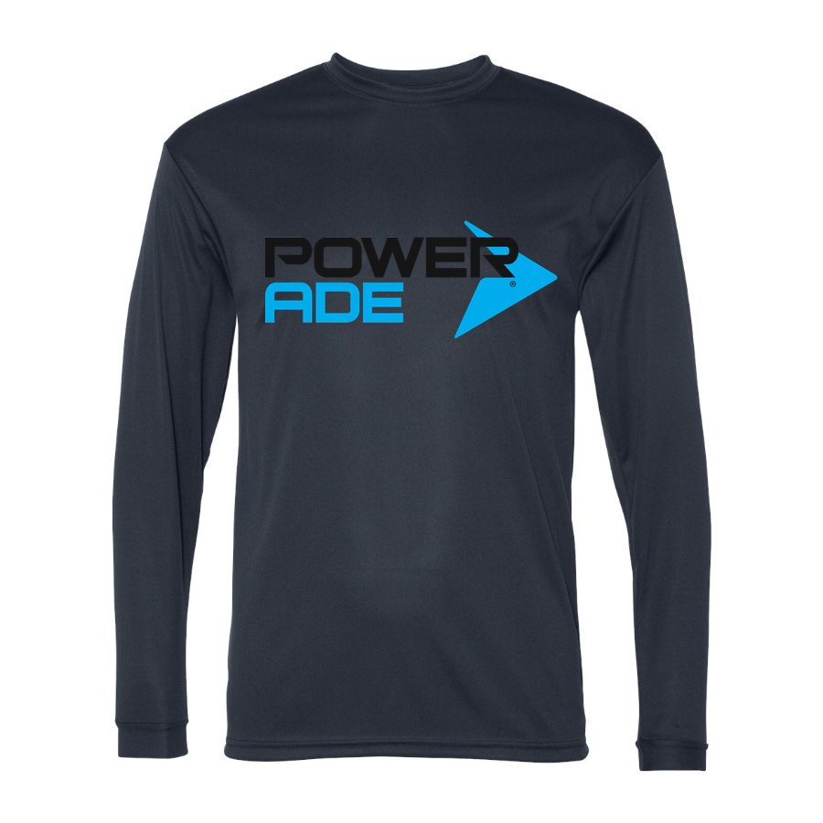 Men's Powerade Polyester Long Sleeve T-Shirt - Navy