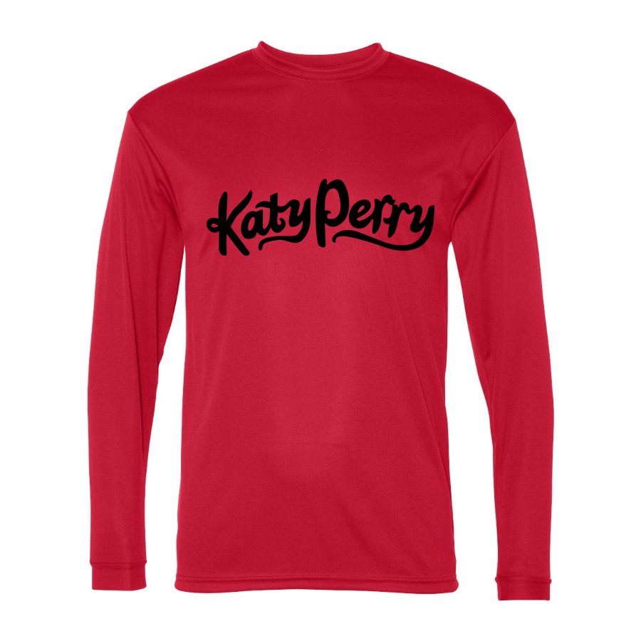 Men's Katy Perry Polyester Long Sleeve T-Shirt - Red