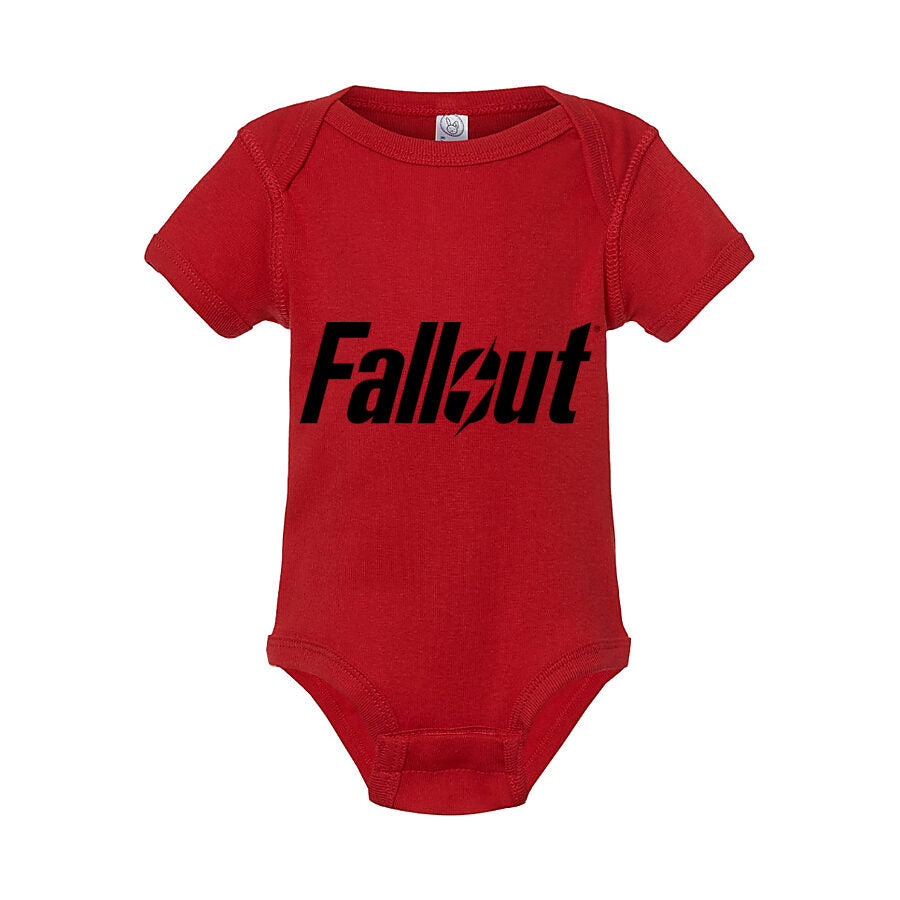 Fallout Black Logo Baby Romper Onesie - Red