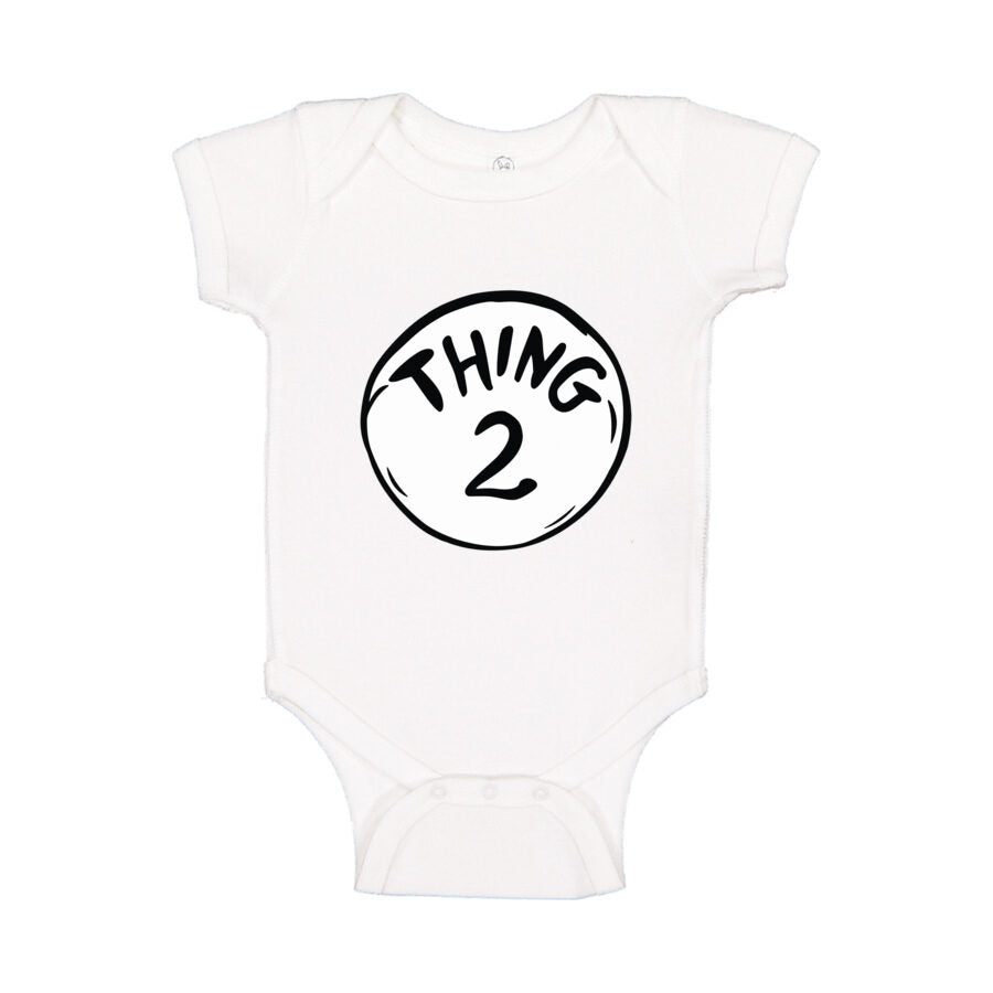 Dr. Seuss Thing 2 Baby Romper Onesie - White