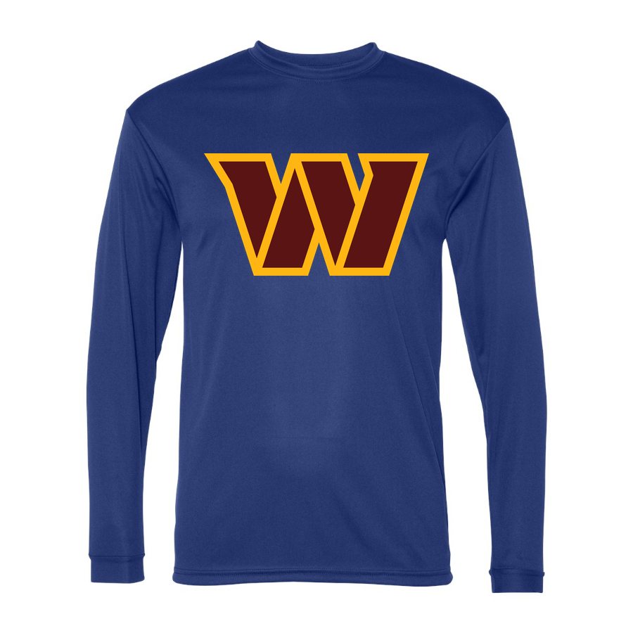 Men's Washington Commanders Polyester Long Sleeve T-Shirt - Royal Blue