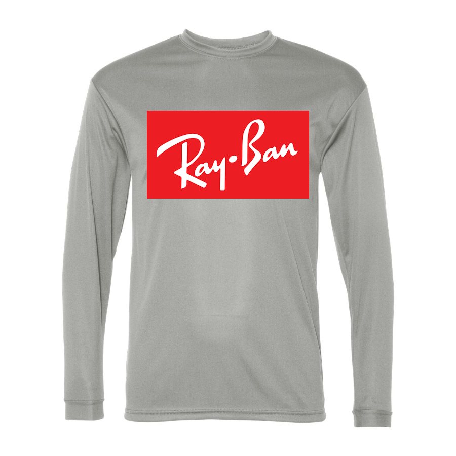 Men's Ray-Ban Polyester Long Sleeve T-Shirt - Silver