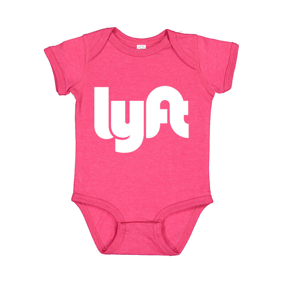 Lyft White Logo Baby Romper Onesie - Pink