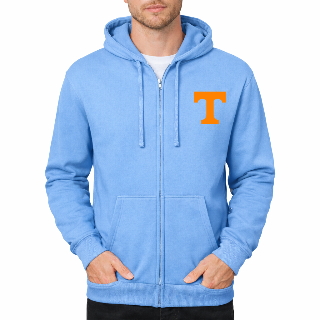 Men's Tennessee Volunteers Zipper Hoodie - Sky Blue