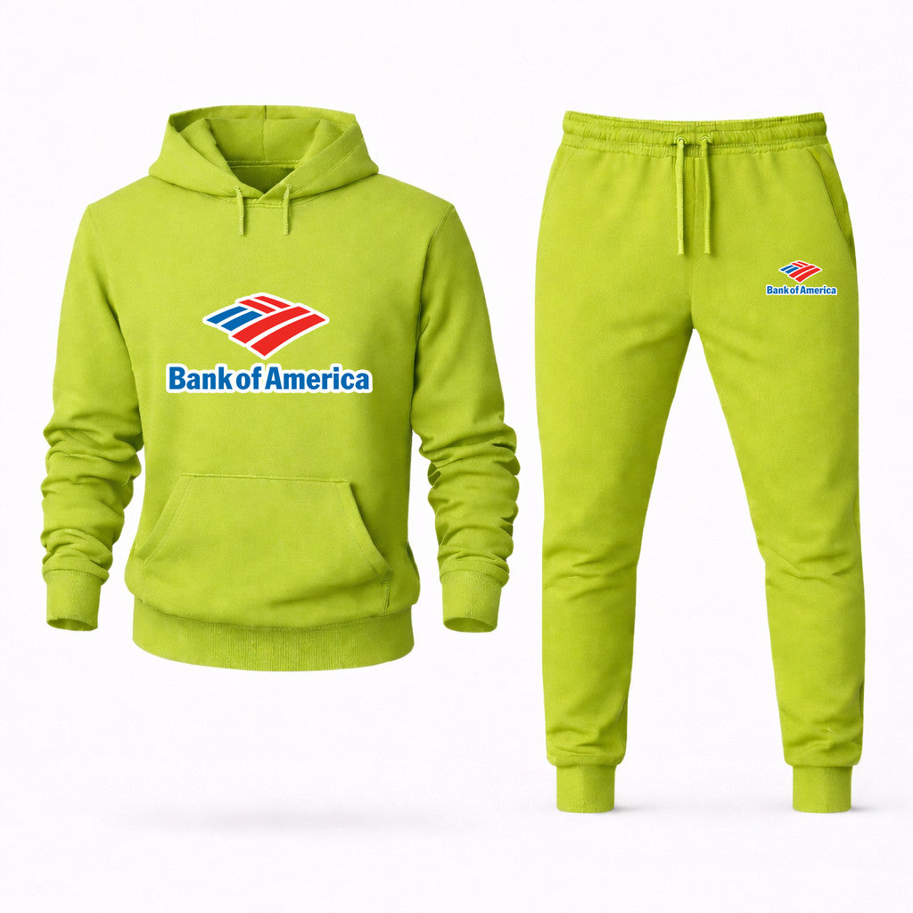Bank of America Hoodie and Joggers Set - Lime Green