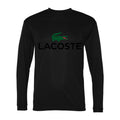 Men's Lacoste Polyester Long Sleeve T-Shirt - Black