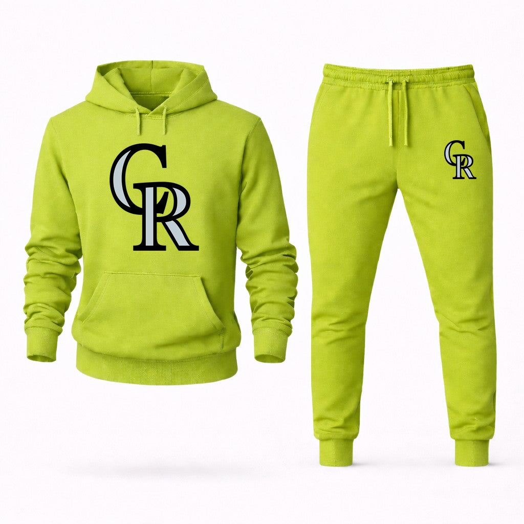 Colorado Rockies Hoodie and Joggers Set - Lime Green