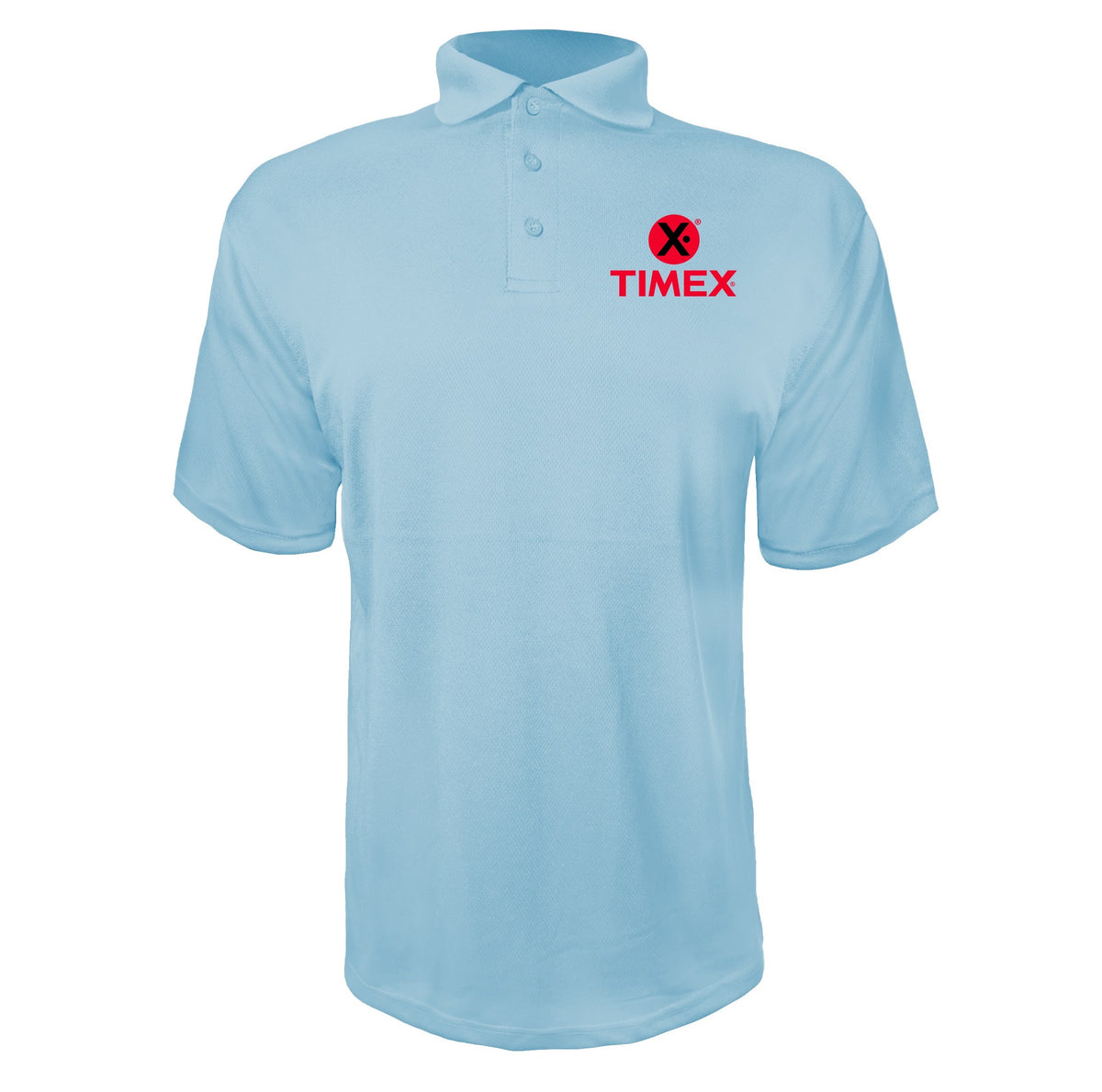 Timex men's polyester polo in Sky Blue
