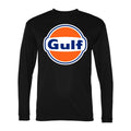 Men's Gulf Oil Polyester Long Sleeve T-Shirt - Black