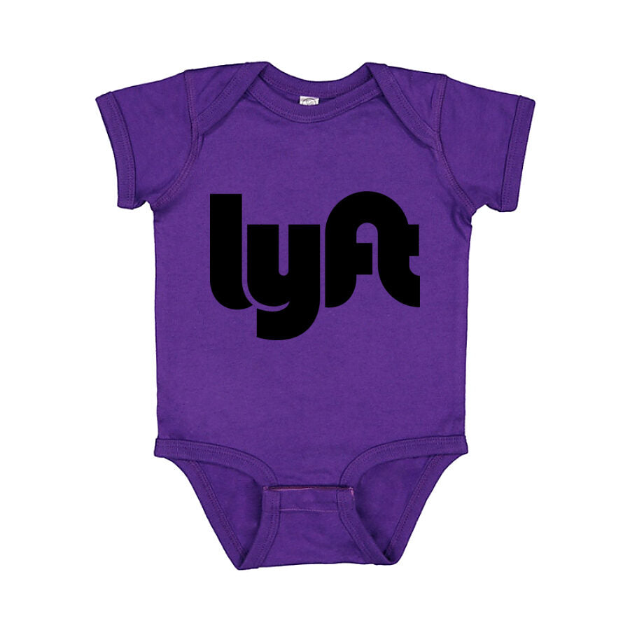 Lyft Black Logo Baby Romper Onesie - Purple