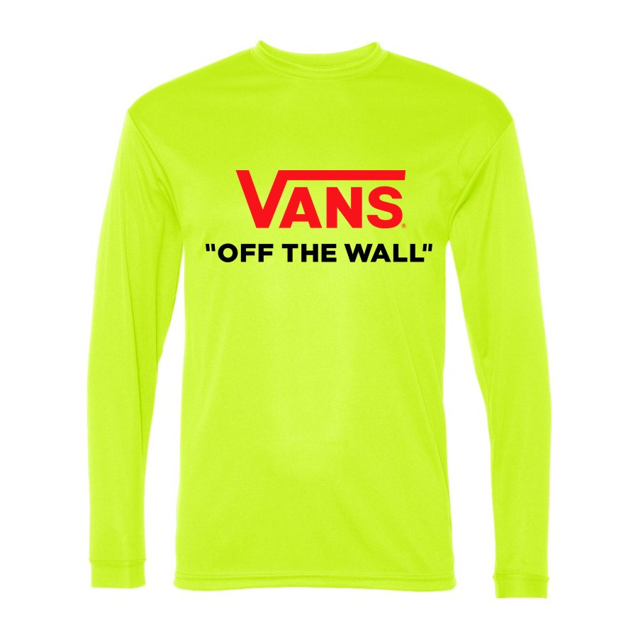 Men's Vans Polyester Long Sleeve T-Shirt - Safety Yellow