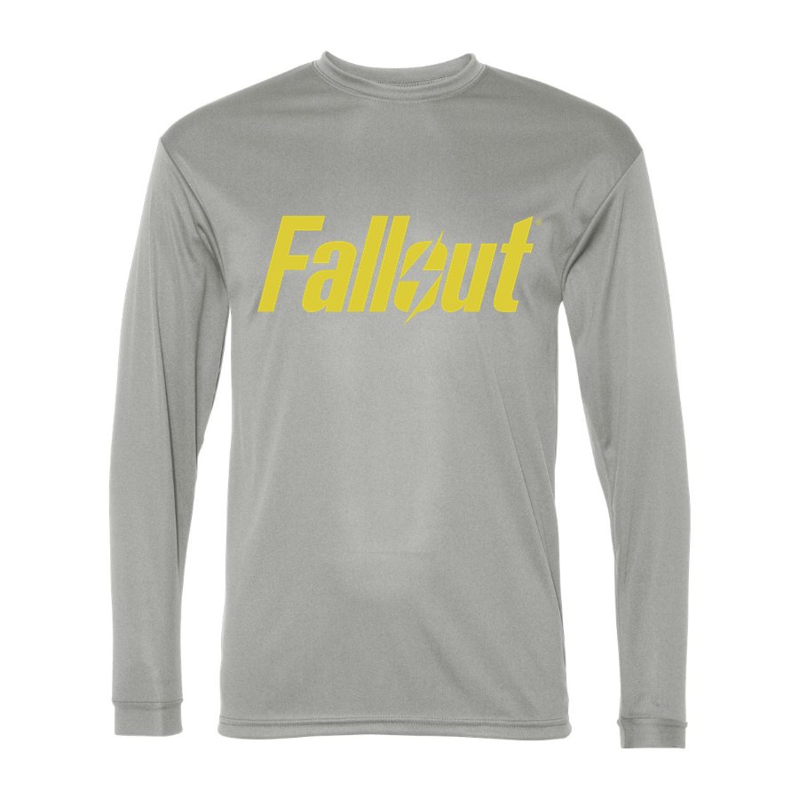 Men's Fallout Polyester Long Sleeve T-Shirt - Silver