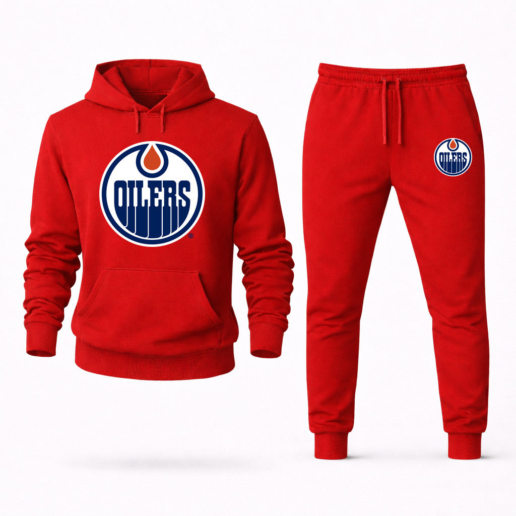 Edmonton Oilers Hoodie and Joggers Set - Red