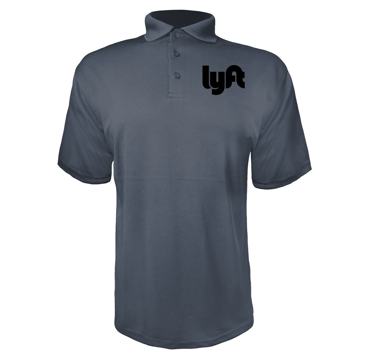 Lyft Black men's polyester polo in Charcoal