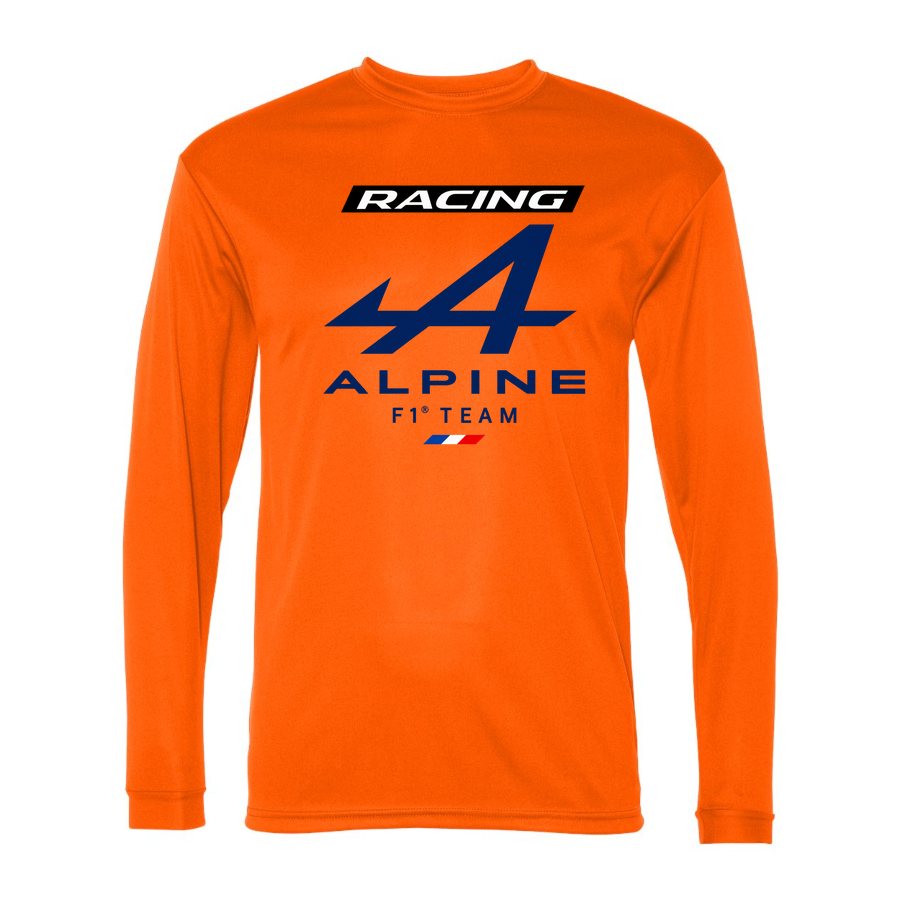Men's Alpine F1 Team Polyester Long Sleeve T-Shirt - Safety Orange