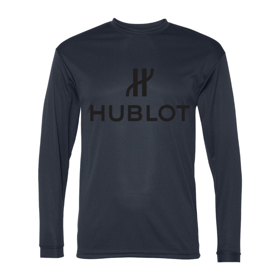 Men's Hublot Polyester Long Sleeve T-Shirt - Navy
