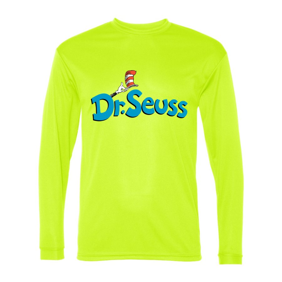 Men's Dr. Seuss Polyester Long Sleeve T-Shirt - Safety Yellow