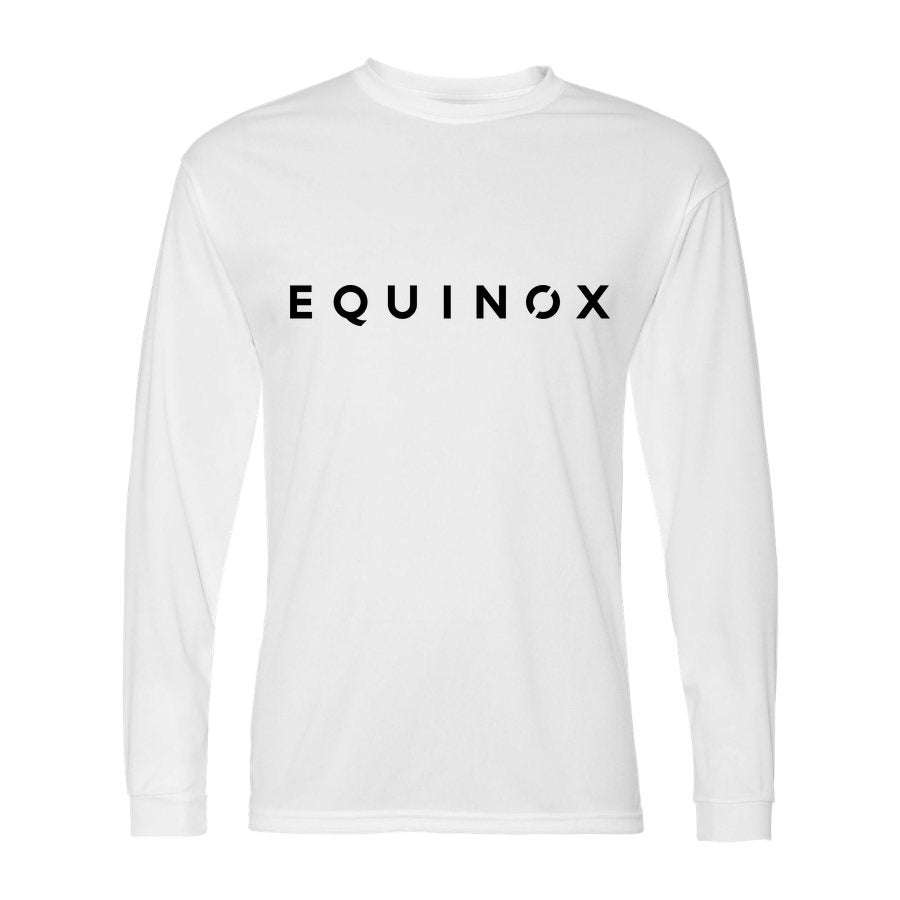 Men's Equinox Polyester Long Sleeve T-Shirt - White