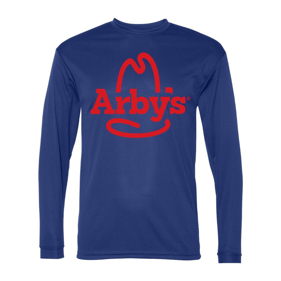 Men's Arbys Polyester Long Sleeve T-Shirt - Royal Blue