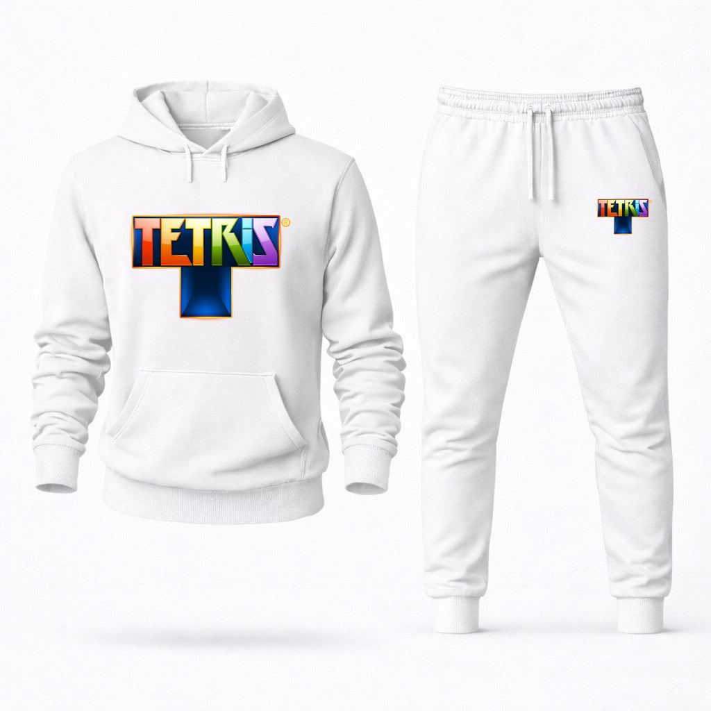 Tetris Hoodie and Joggers Set - White