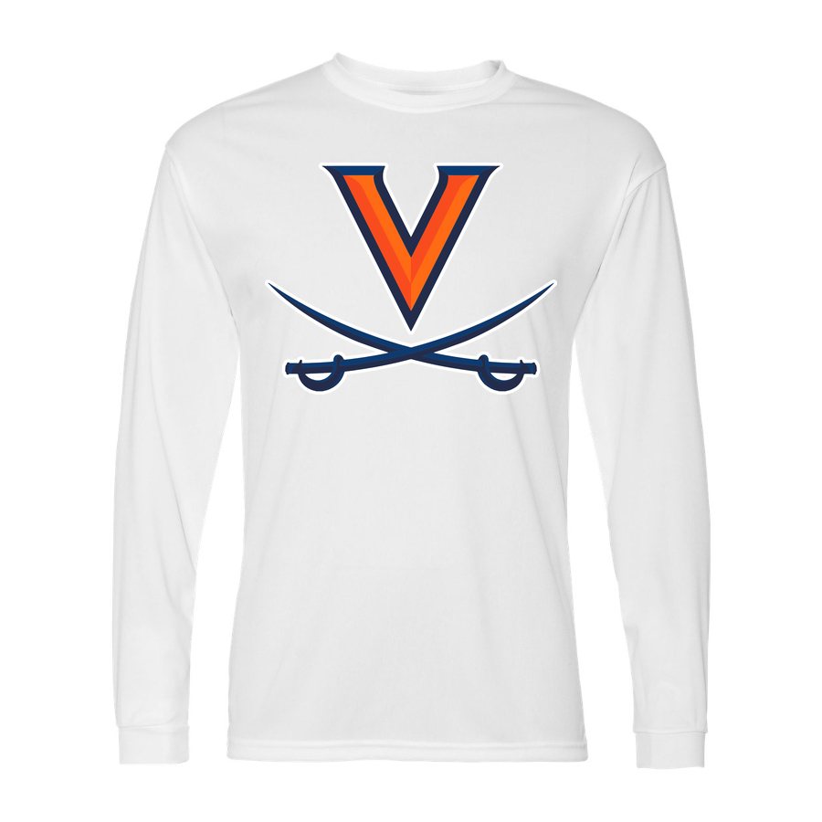 Men's Virginia Cavaliers Polyester Long Sleeve T-Shirt - White