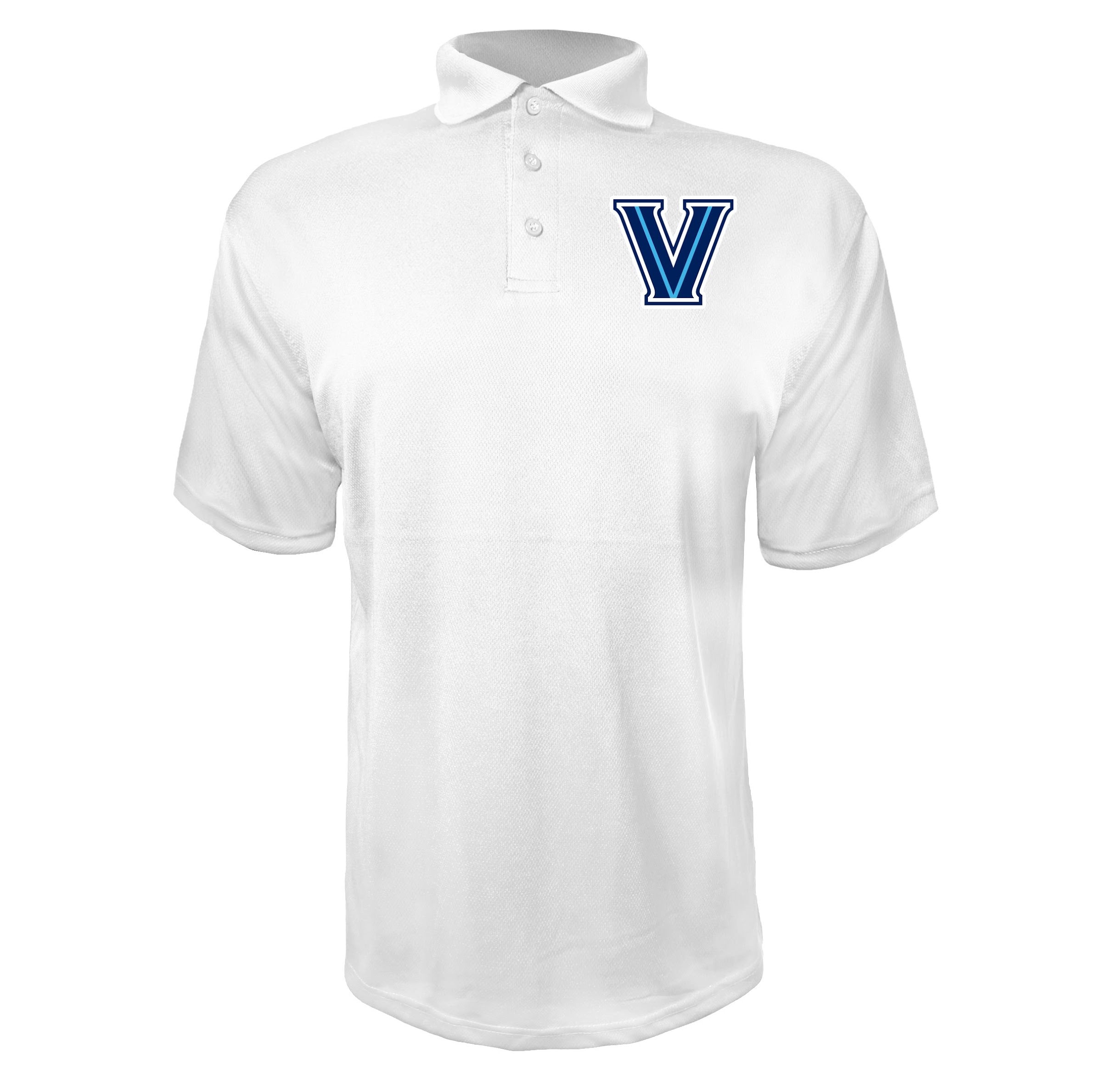 Villanova Wildcats White polyester polo
