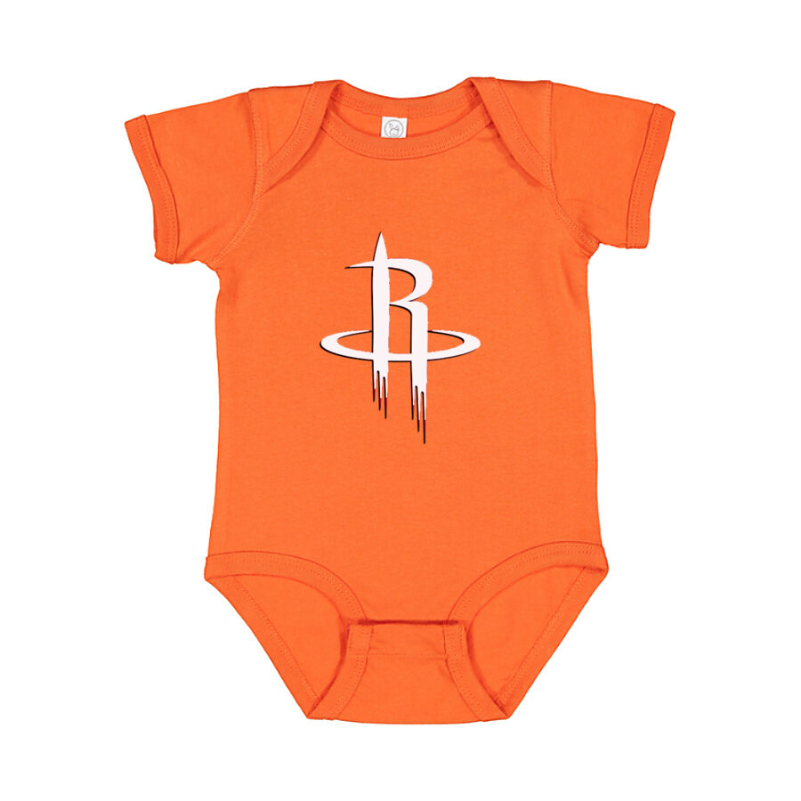 Houston Rockets Alternate Logo Baby Romper Onesie - Orange