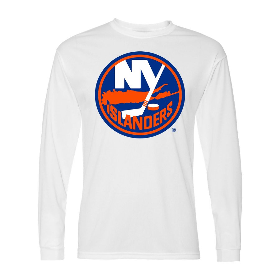 Men's New York Islanders Polyester Long Sleeve T-Shirt - White