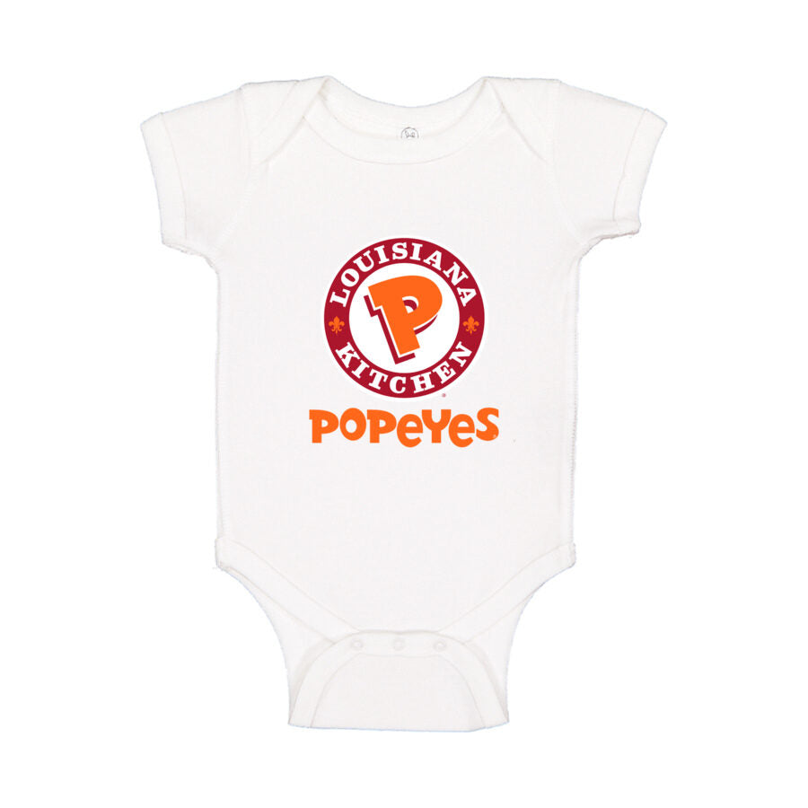 Popeyes Baby Romper Onesie - White