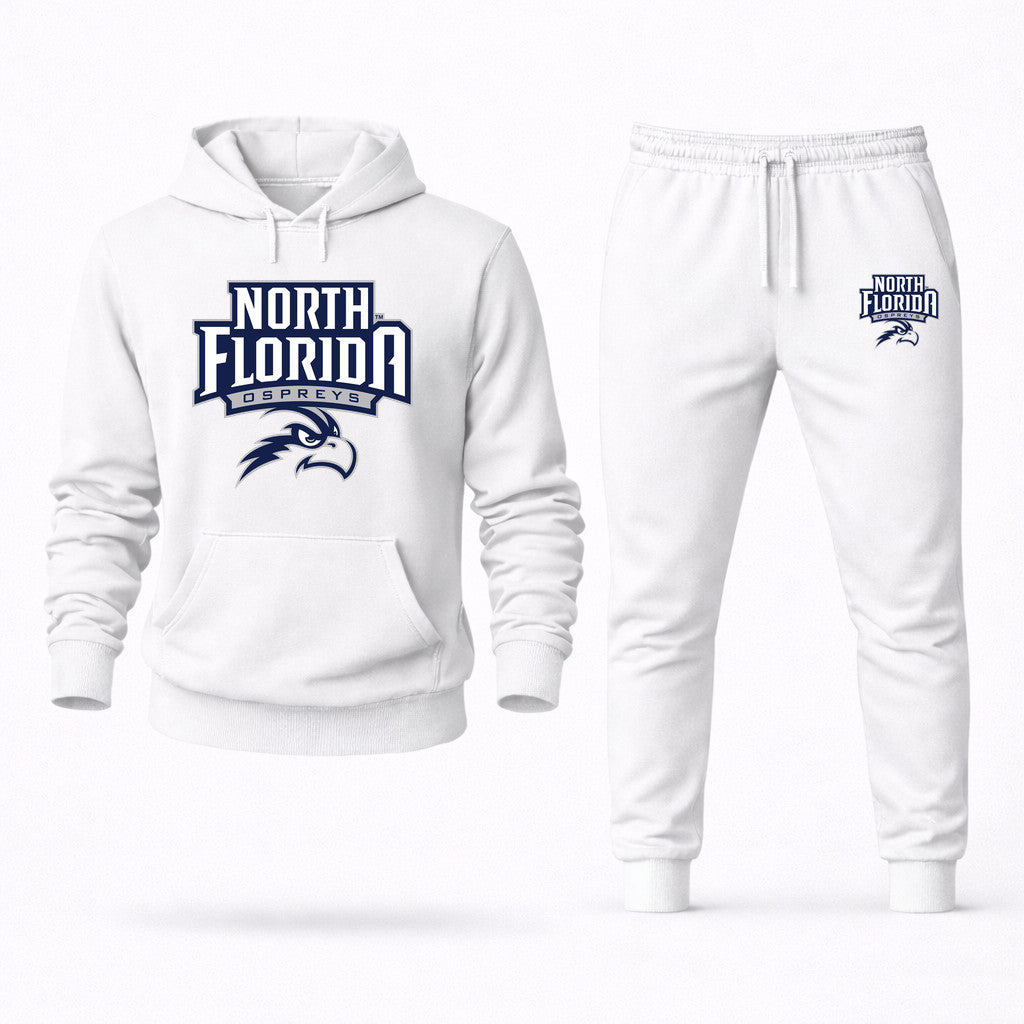 UNF Ospreys Hoodie and Joggers Set - White